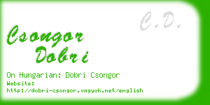 csongor dobri business card